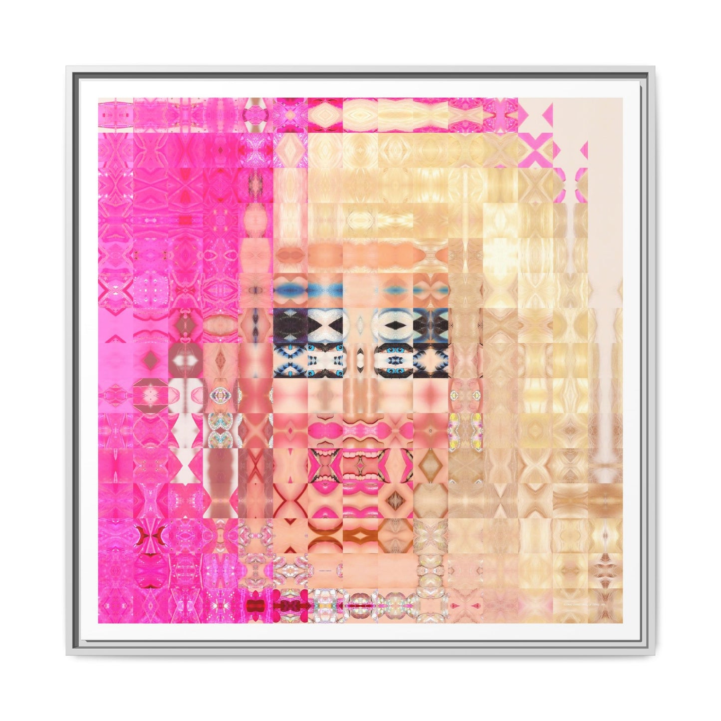 Iconic Living Doll of Drag Abstract Portrait Collage Art — Matte Canvas, Framed (Multi-color options)