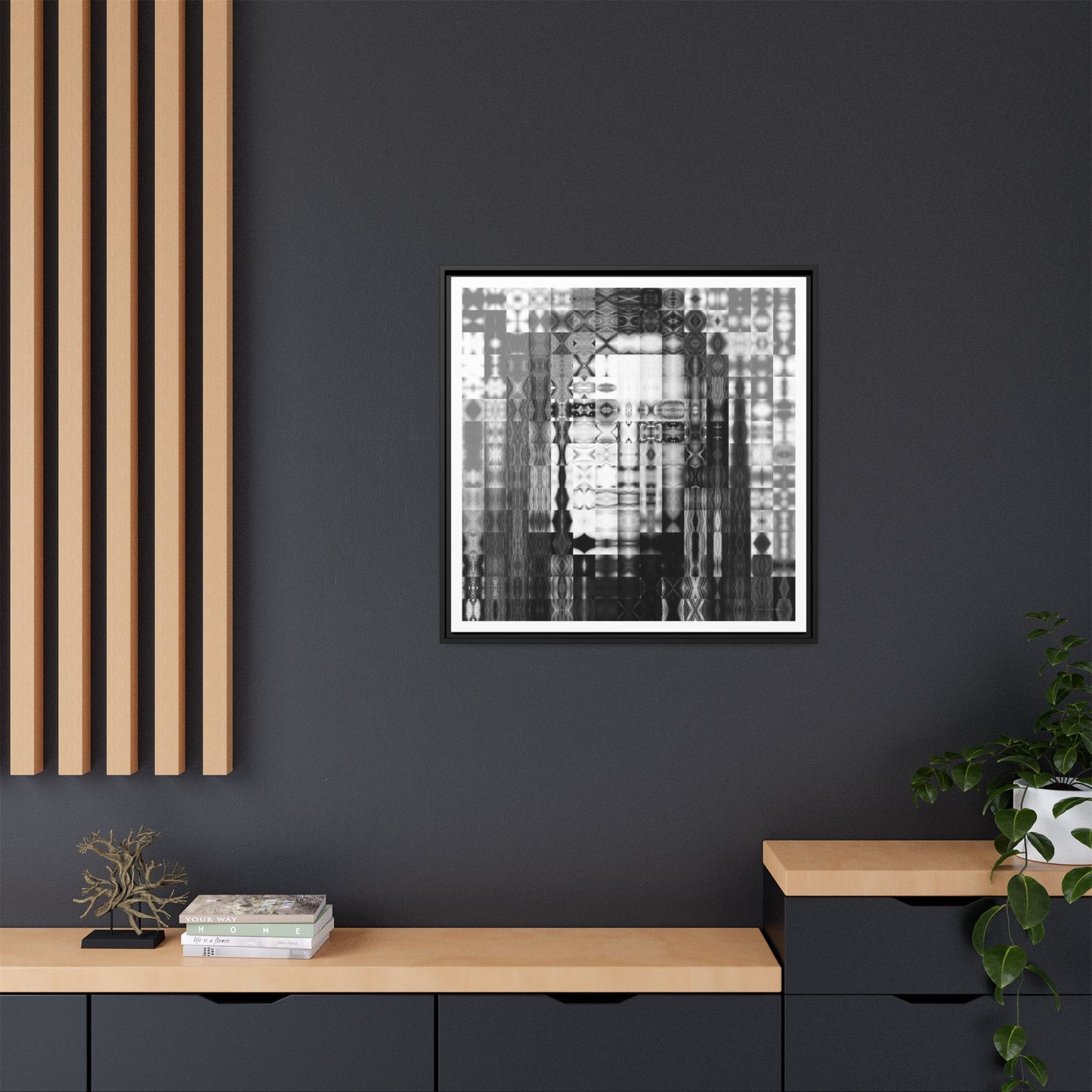 Feminist Icon Gloria Steinem Abstract Portrait Collage Art — Matte Canvas, Framed (Multi-color options)