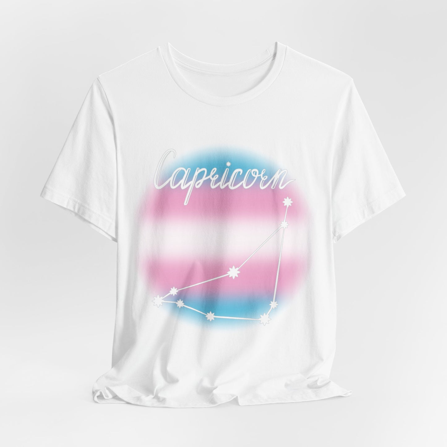 Capricorn Constellation T-shirt, Astrology, Transgender Pride Flag