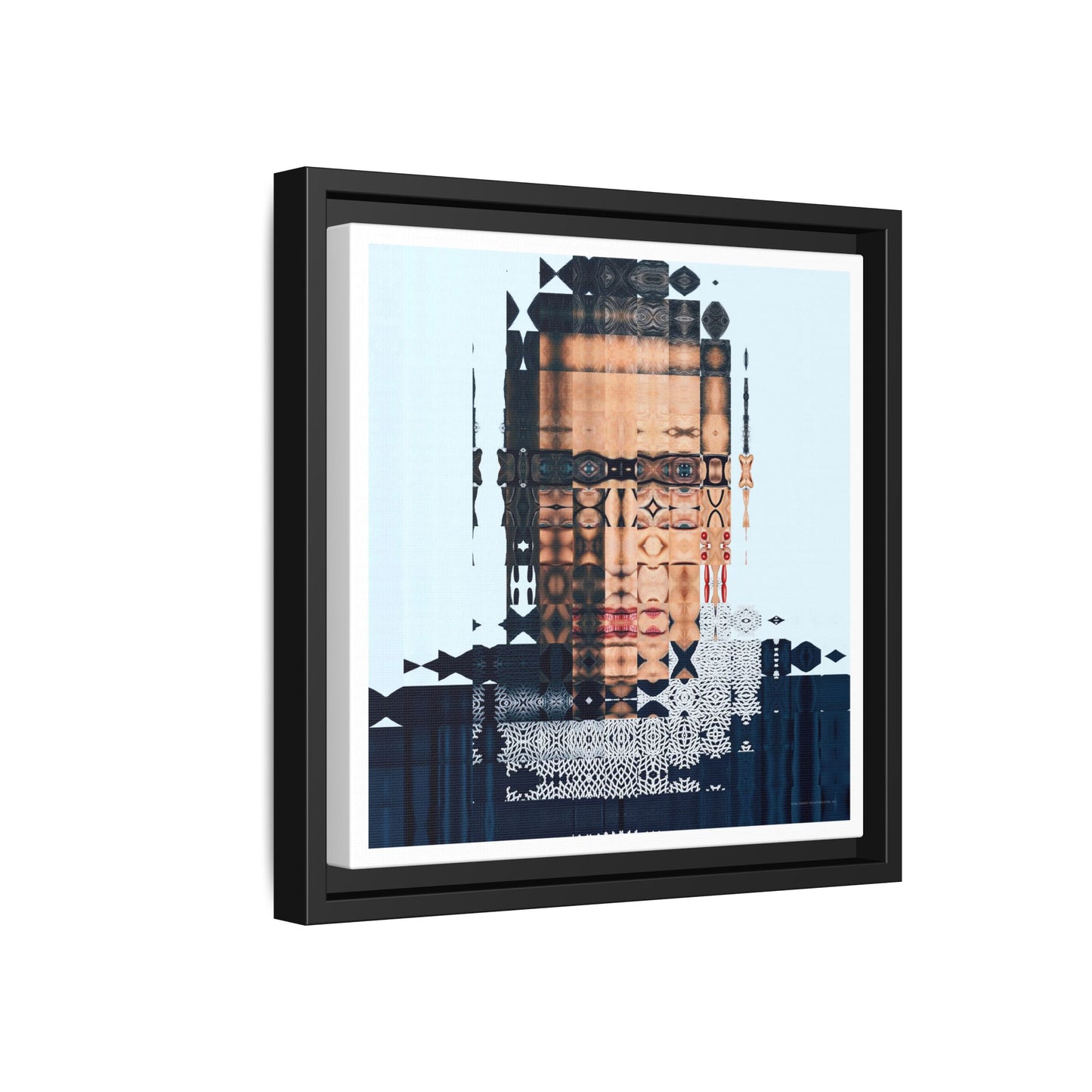 Iconic Feminist, The Notorious RBG, Ruth Bader Ginsburg Abstract Portrait Collage Art — Matte Canvas, Framed (Multi-color options)