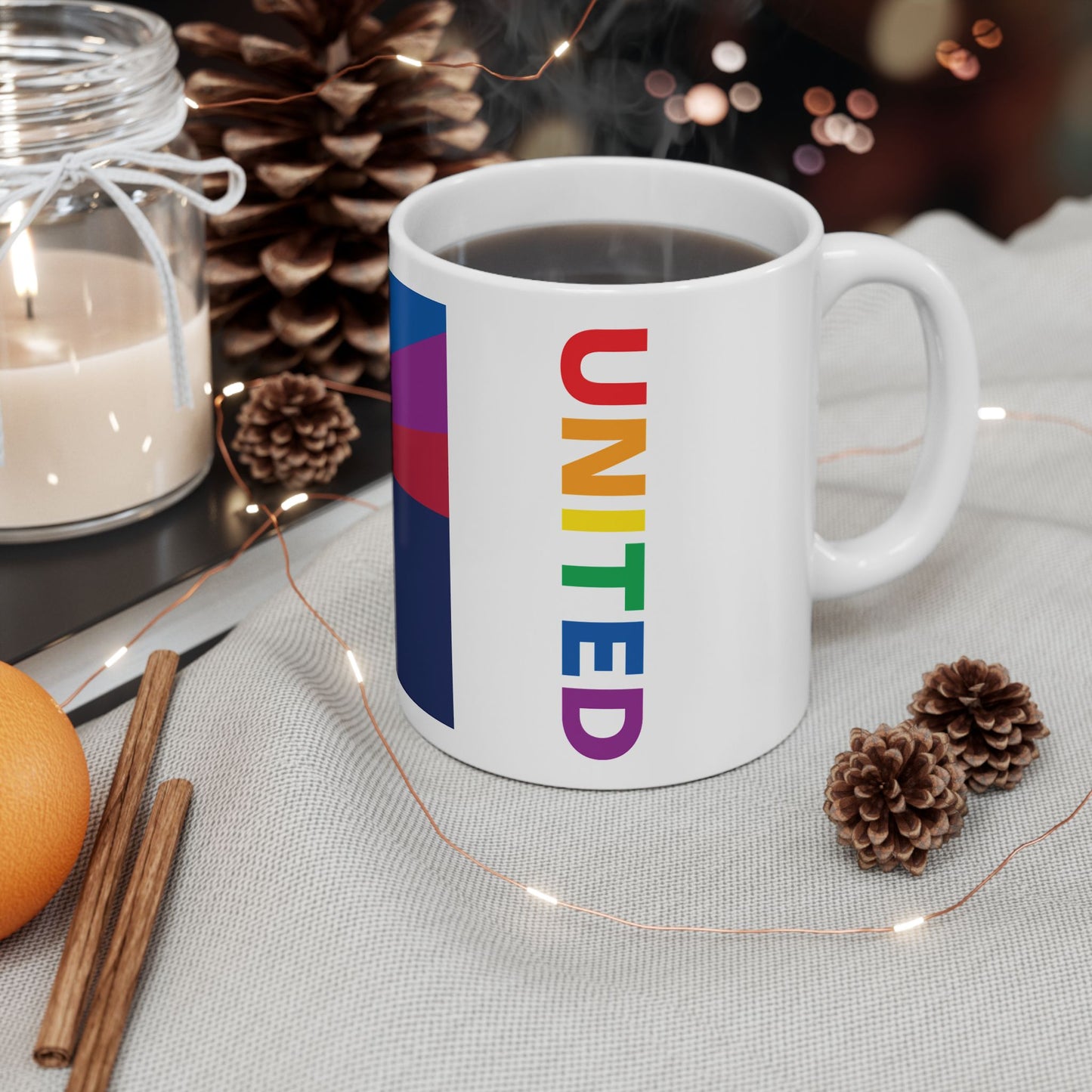 Arizona Rainbow Pride Flag "UNITED" Ceramic Mug