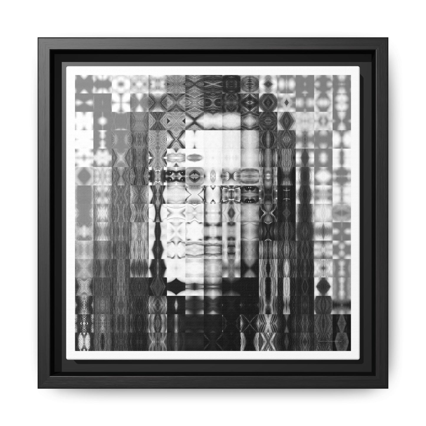 Feminist Icon Gloria Steinem Abstract Portrait Collage Art — Matte Canvas, Framed (Multi-color options)