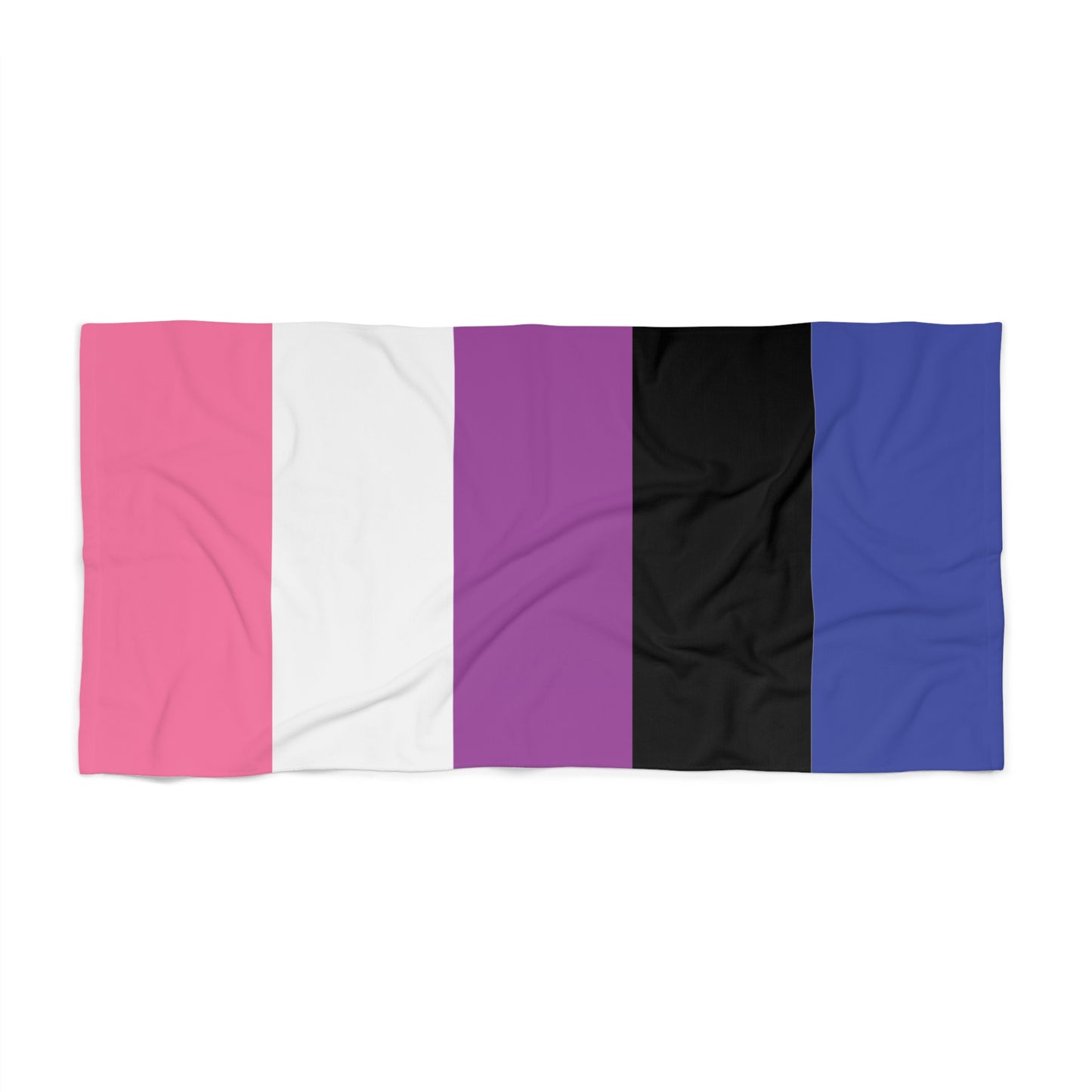 Genderfluid Pride Flag Beach Towel - vertical stripe deco