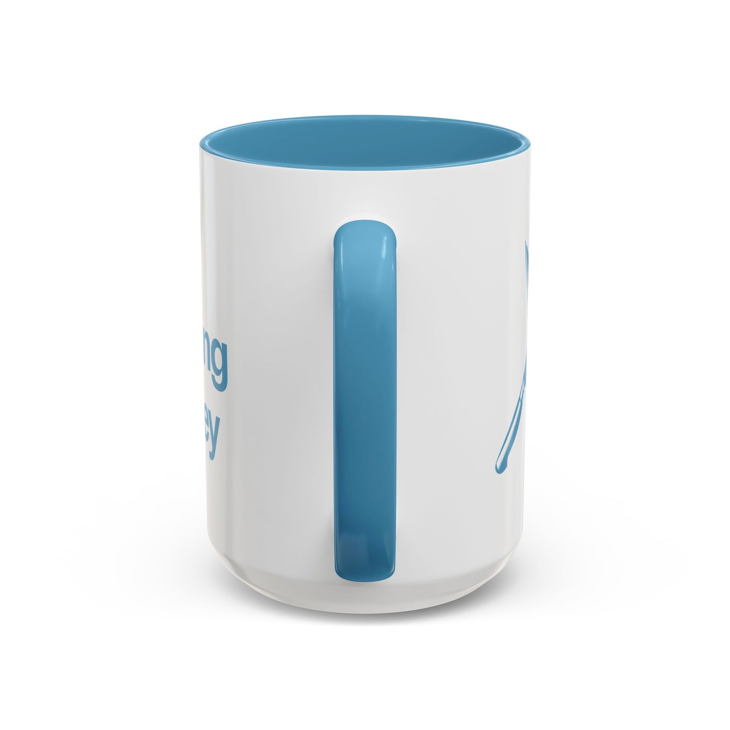 I will never stop worrying about Britney, White with Light Blue Accent Coffee Mug (11, 15oz)