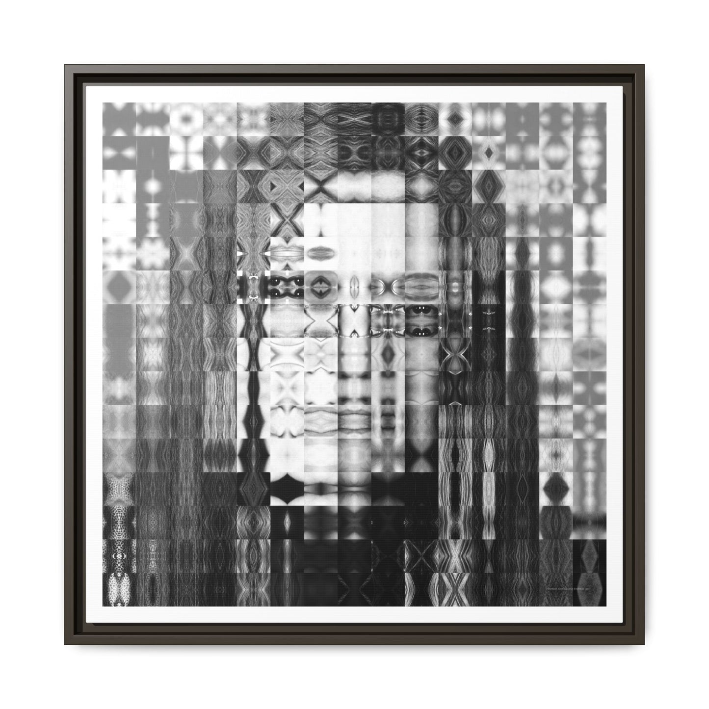 Feminist Icon Gloria Steinem Abstract Portrait Collage Art — Matte Canvas, Framed (Multi-color options)