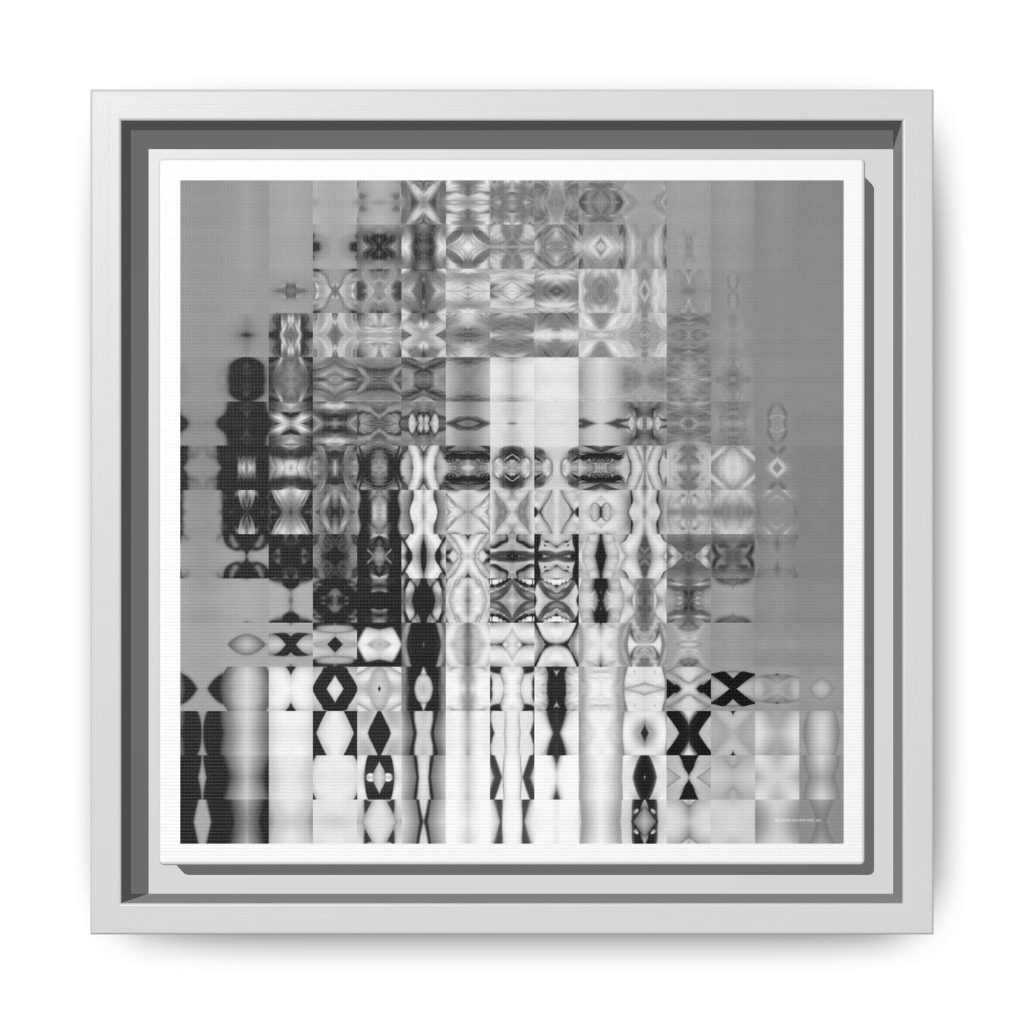 Sex-Book-Era Pop Icon Abstract Portrait Collage Art — Matte Canvas, Framed (Multi-color options)