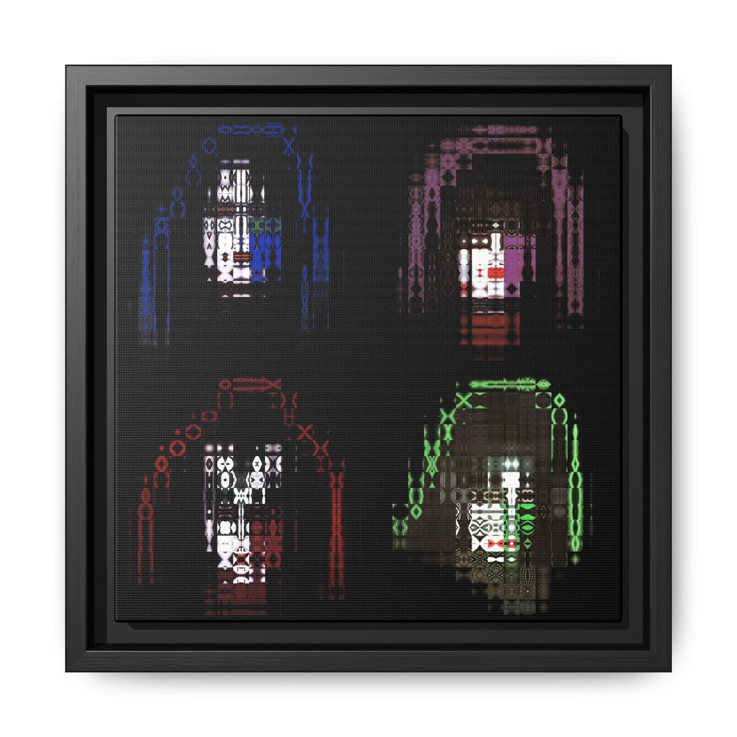 Knights In Satan's Service, Band Portrait Collage Art — Matte Canvas, Framed (Multi-color options)