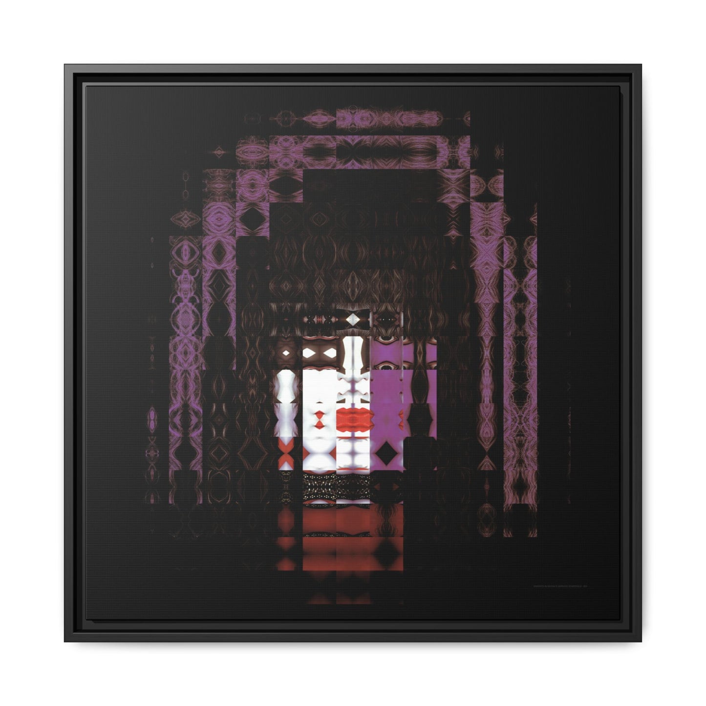 Knights In Satan's Service, Starchild Abstract Portrait Collage Art — Matte Canvas, Framed (Multi-color options)