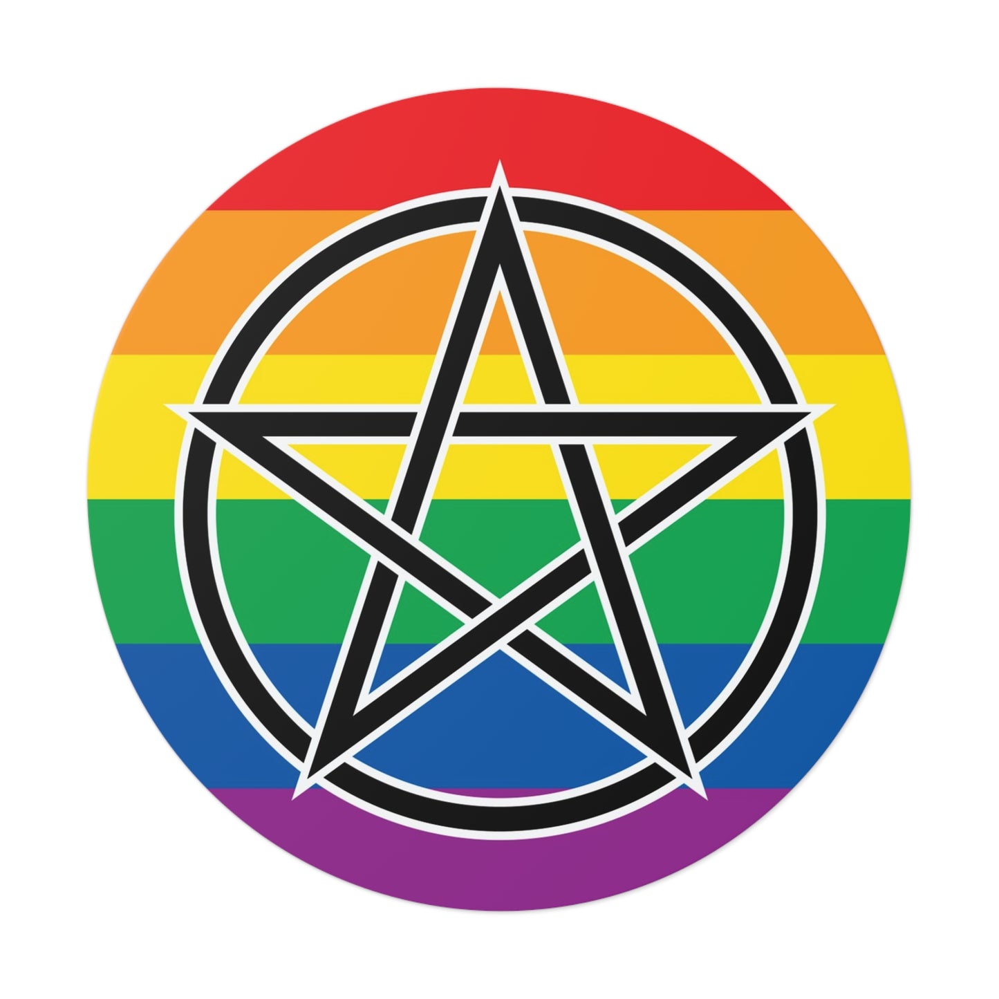 Pagan Queer Pride Flag Vinyl Sticker