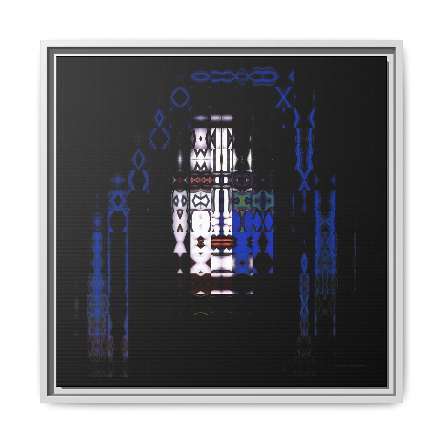 Knights In Satan's Service, SpaceAce Abstract Portrait Collage Art — Matte Canvas, Framed (Multi-color options)