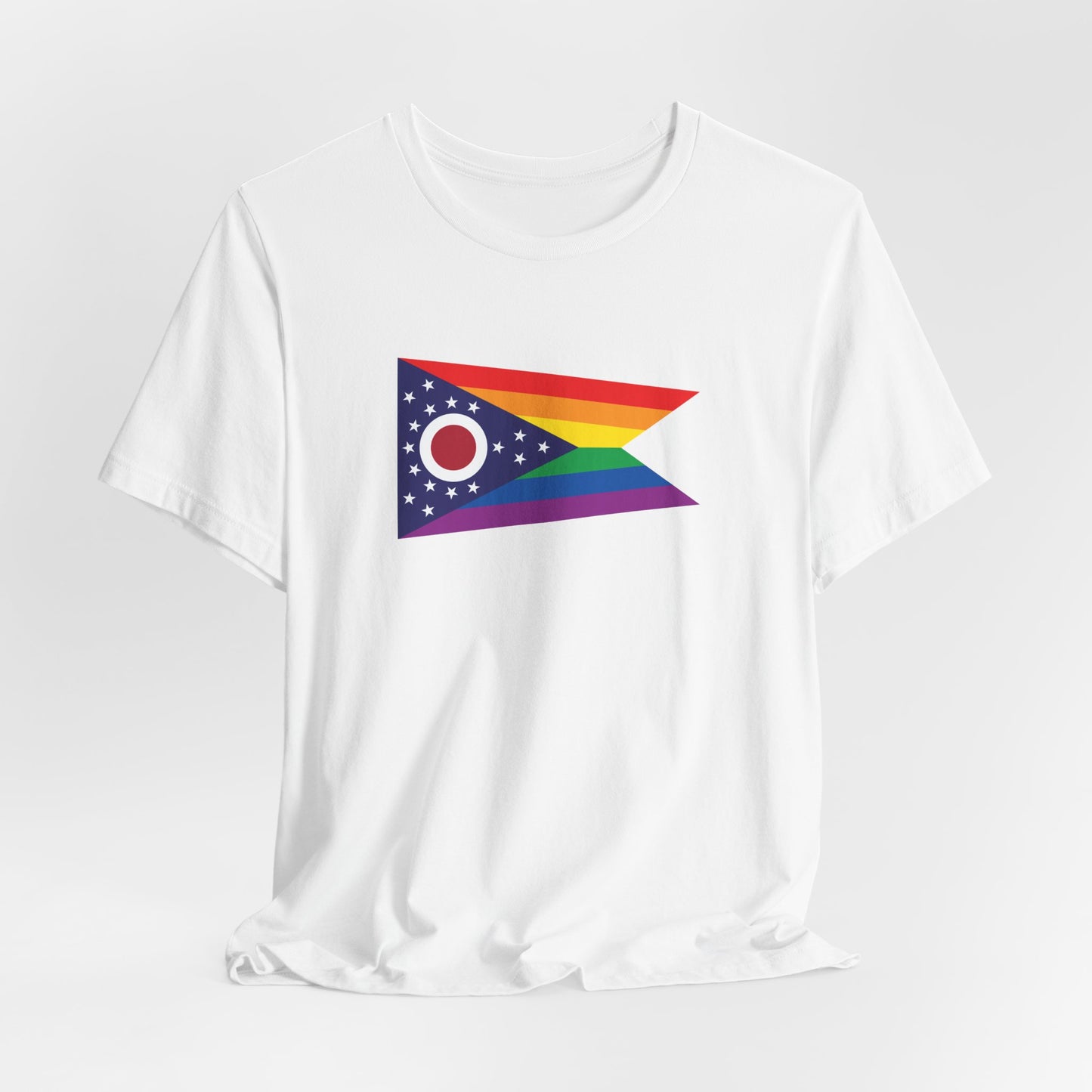 Ohio Rainbow Pride Flag T-shirt, Several Color Options