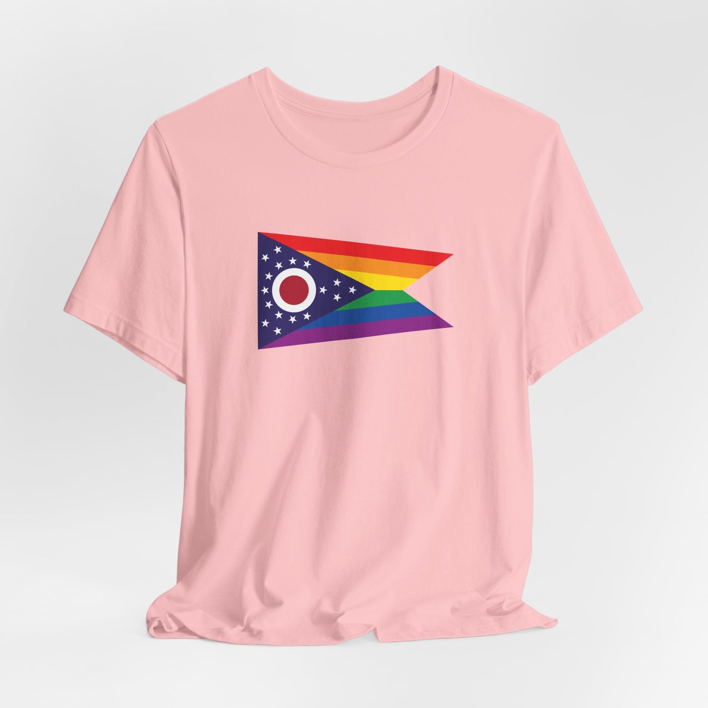 Ohio Rainbow Pride Flag T-shirt, Several Color Options