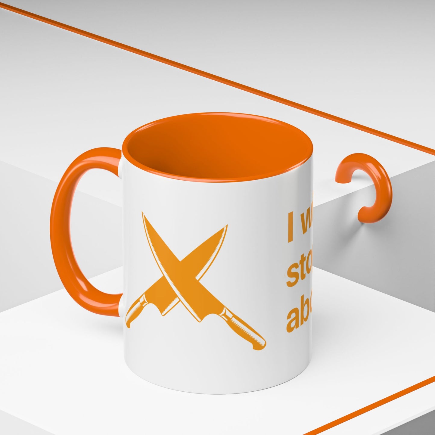 I will never stop worrying about Britney, White with Orange Accent Coffee Mug (11, 15oz)