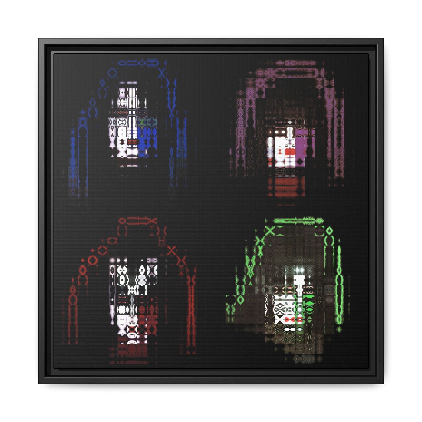 Knights In Satan's Service, Band Portrait Collage Art — Matte Canvas, Framed (Multi-color options)