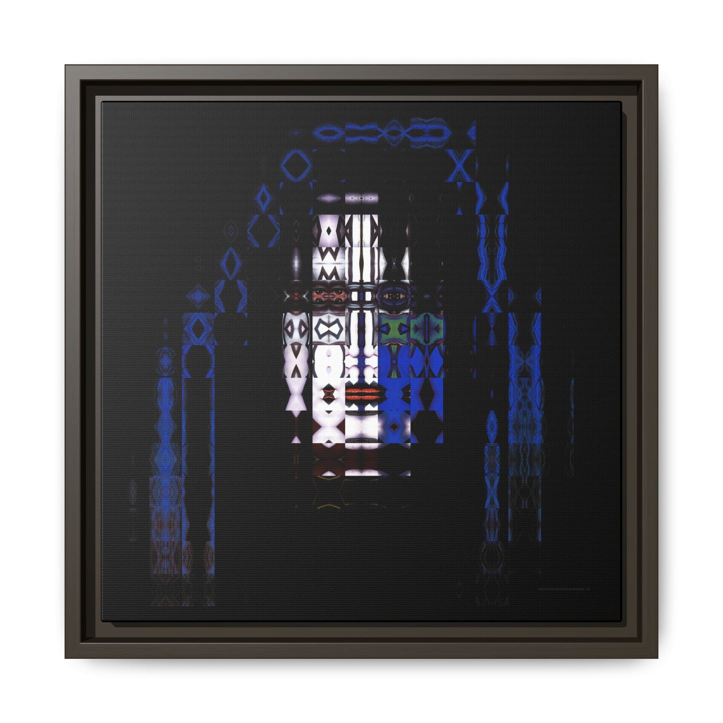 Knights In Satan's Service, SpaceAce Abstract Portrait Collage Art — Matte Canvas, Framed (Multi-color options)