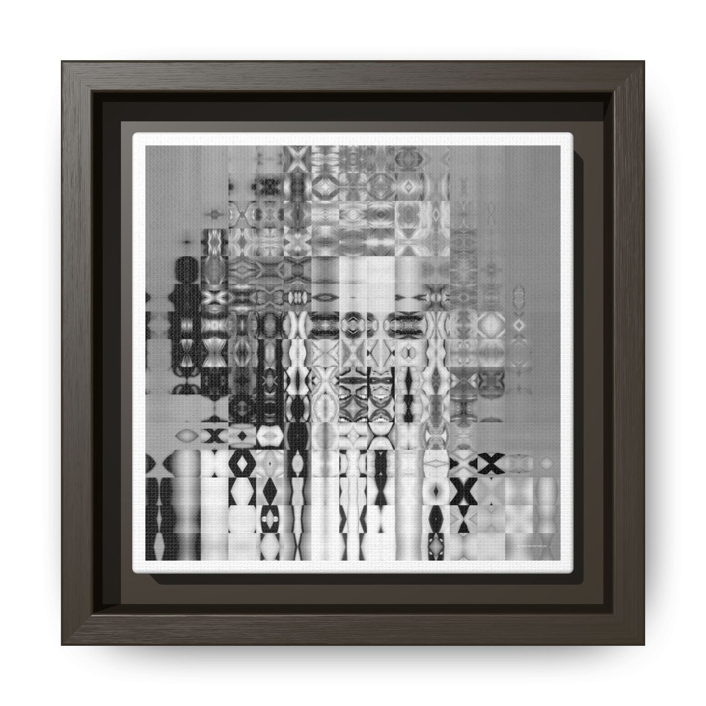 Sex-Book-Era Pop Icon Abstract Portrait Collage Art — Matte Canvas, Framed (Multi-color options)