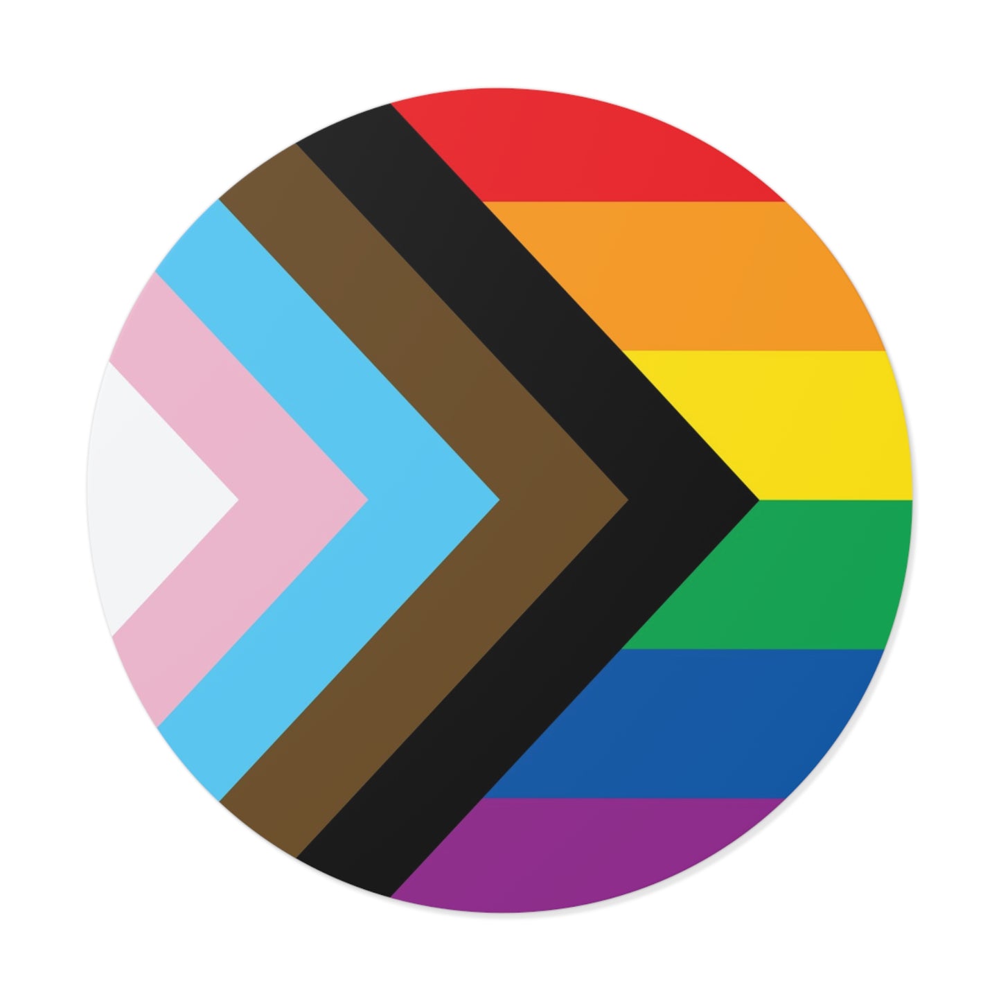 Progress Rainbow Pride Flag Vinyl Stickers