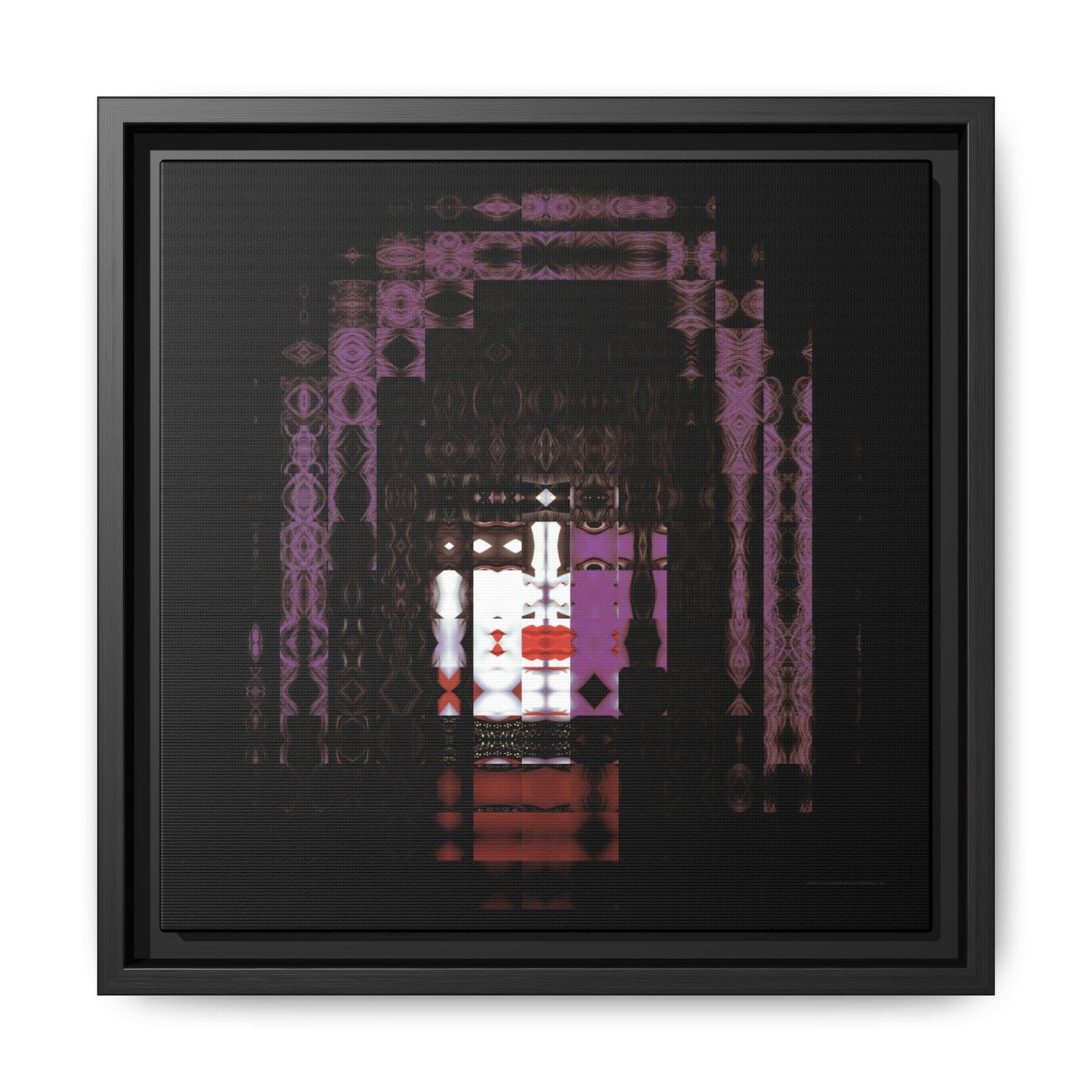 Knights In Satan's Service, Starchild Abstract Portrait Collage Art — Matte Canvas, Framed (Multi-color options)
