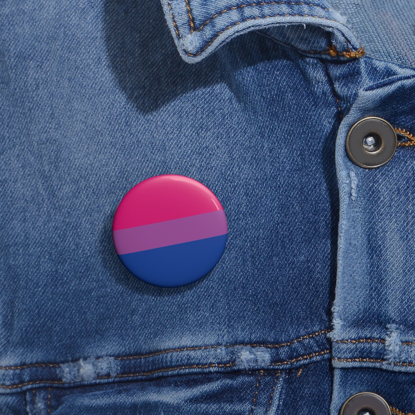 Bisexual Pride Flag Rainbow Pin Button
