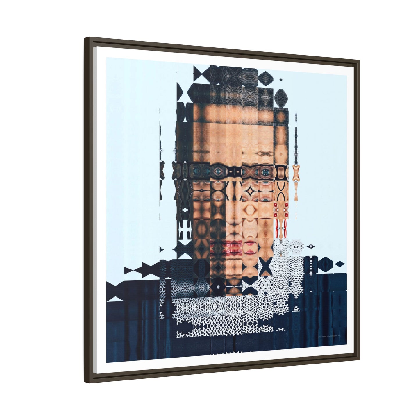Iconic Feminist, The Notorious RBG, Ruth Bader Ginsburg Abstract Portrait Collage Art — Matte Canvas, Framed (Multi-color options)