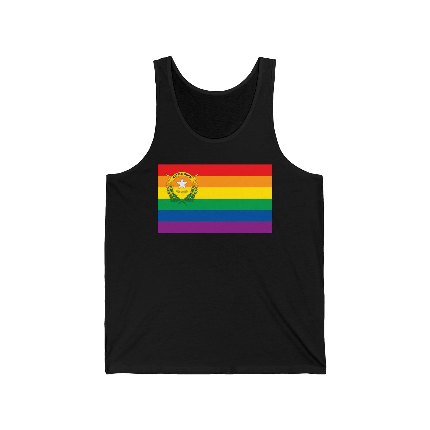 Nevada Rainbow Pride Flag Jersey Tank