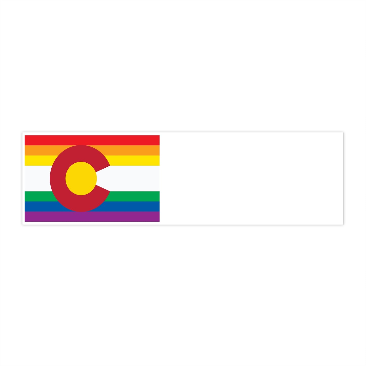 Colorado Rainbow Pride Flag "UNITED" Bumper Sticker
