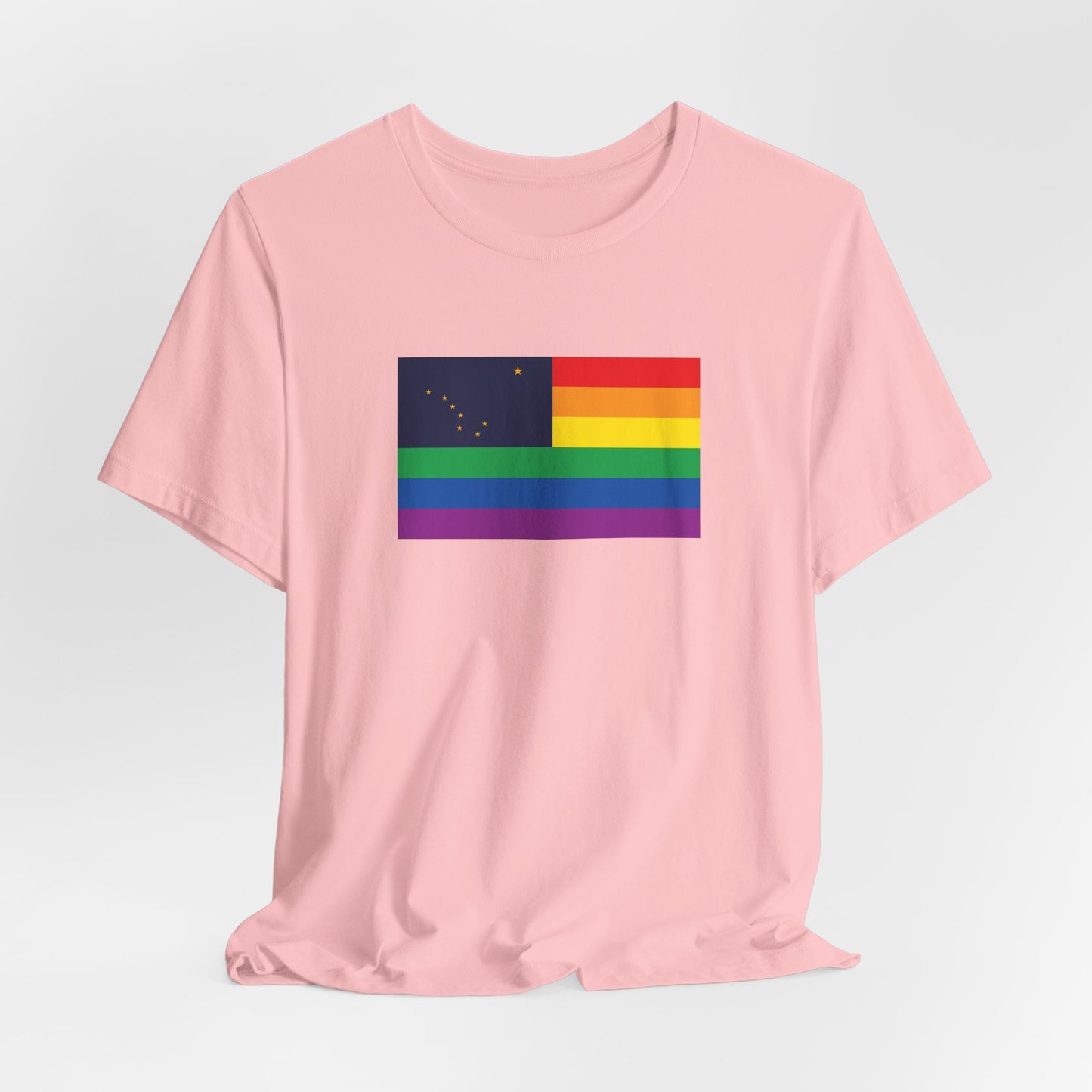 Alaska Rainbow Pride Flag T-shirt, Several Color Options