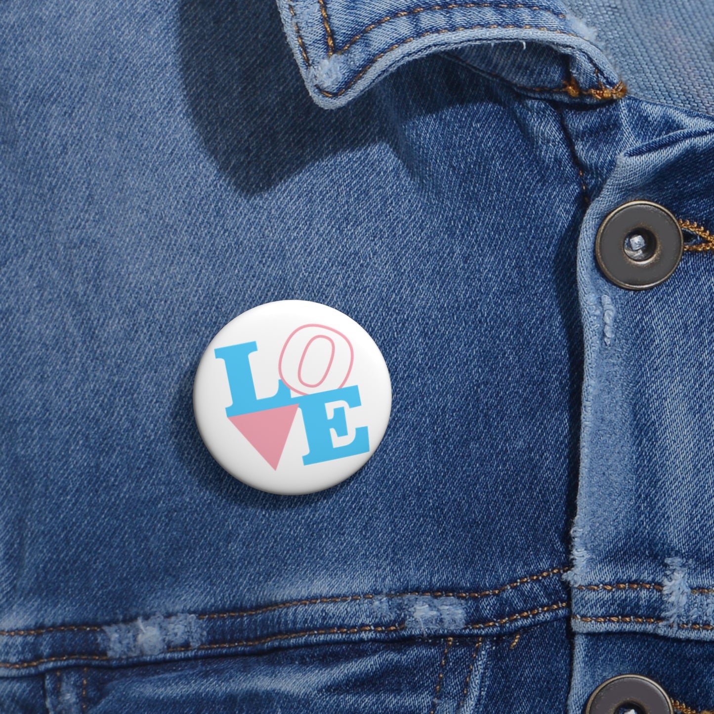 LOVE Transgender Pride Colors Pin Button