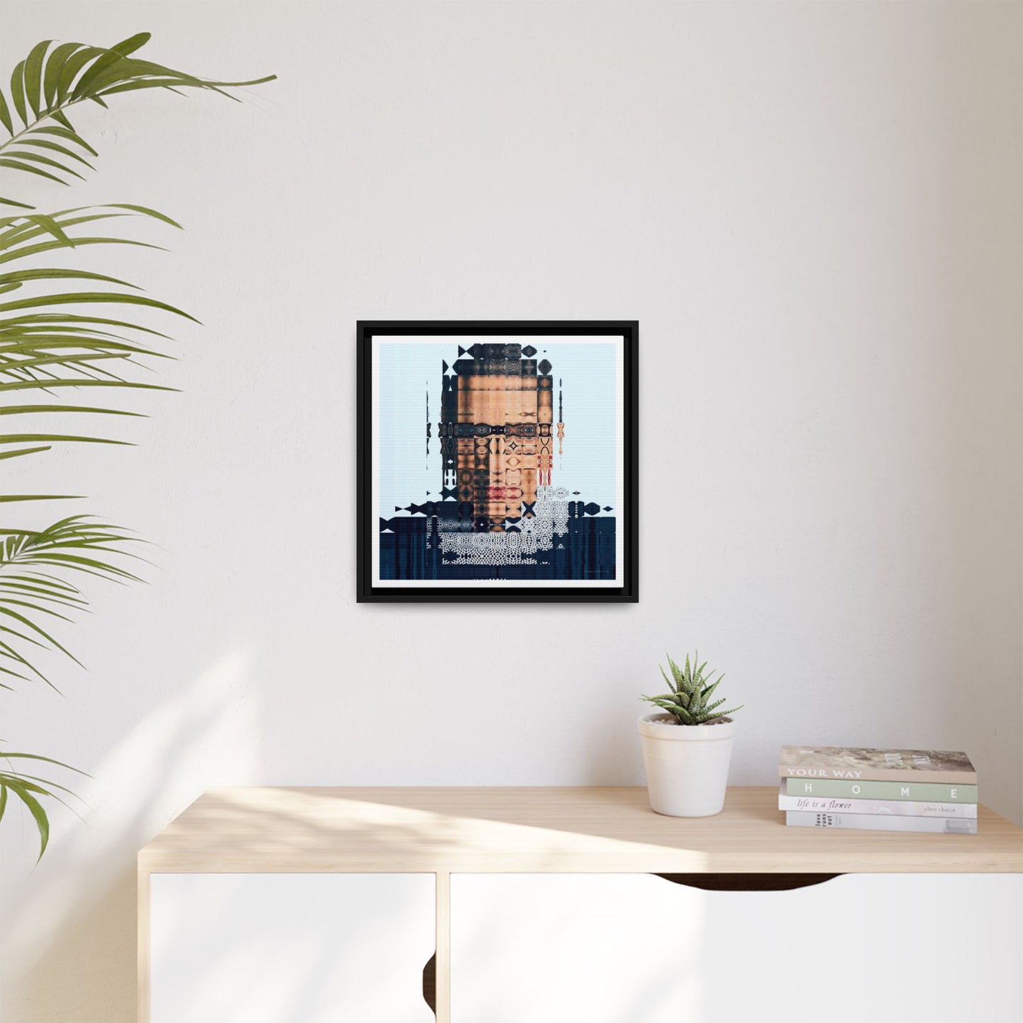Iconic Feminist, The Notorious RBG, Ruth Bader Ginsburg Abstract Portrait Collage Art — Matte Canvas, Framed (Multi-color options)
