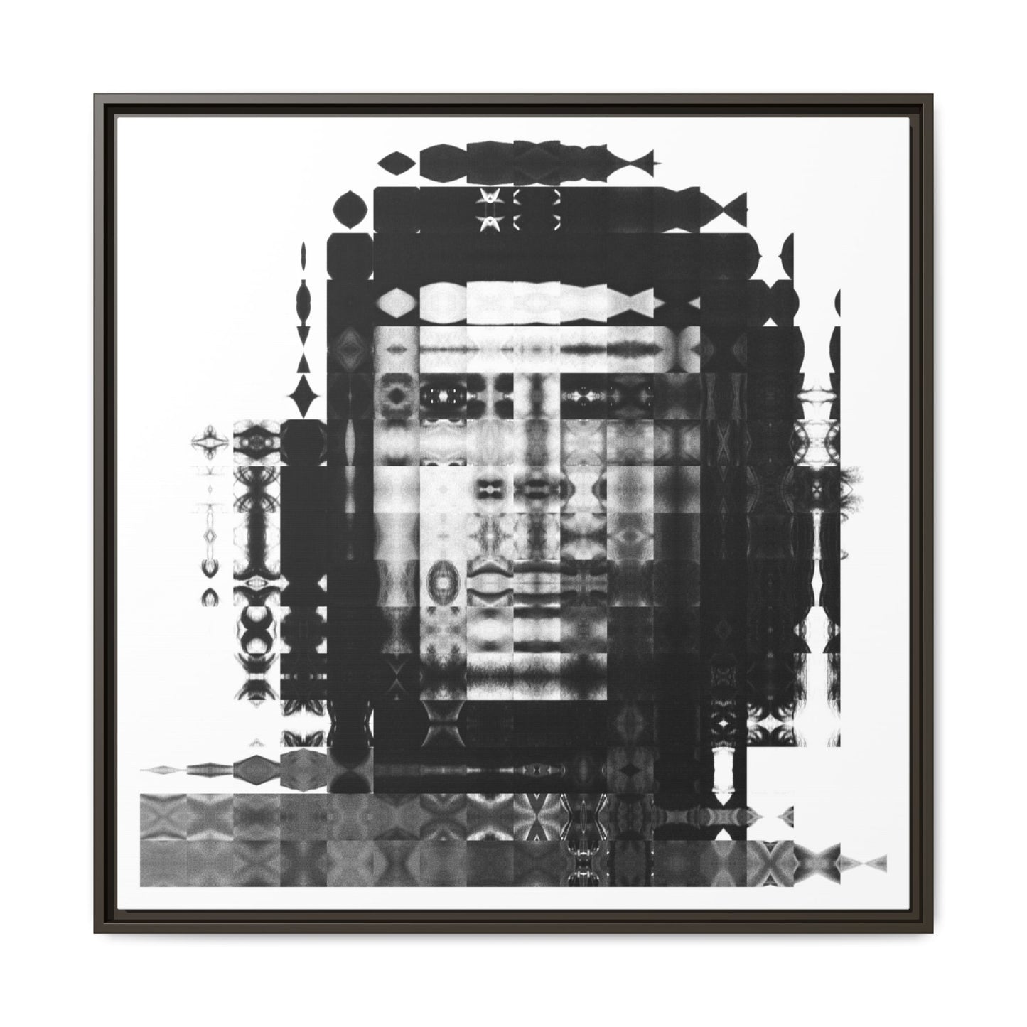 Iconic Revolutionary Che Guevera Abstract Portrait Collage Art — Matte Canvas, Framed (Multi-color options)