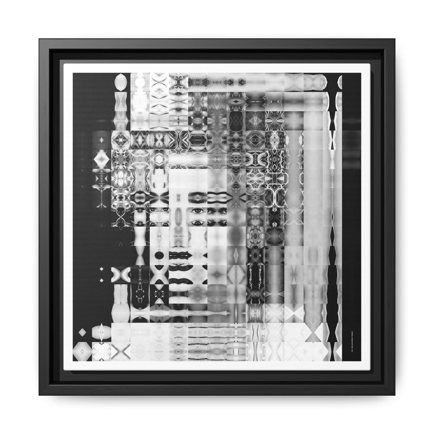 Strike-a-Pose Pop Icon Abstract Portrait Collage Art — Matte Canvas, Framed (Multi-color options)