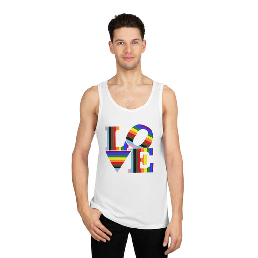 LOVE Tank Top - progress pride color deco