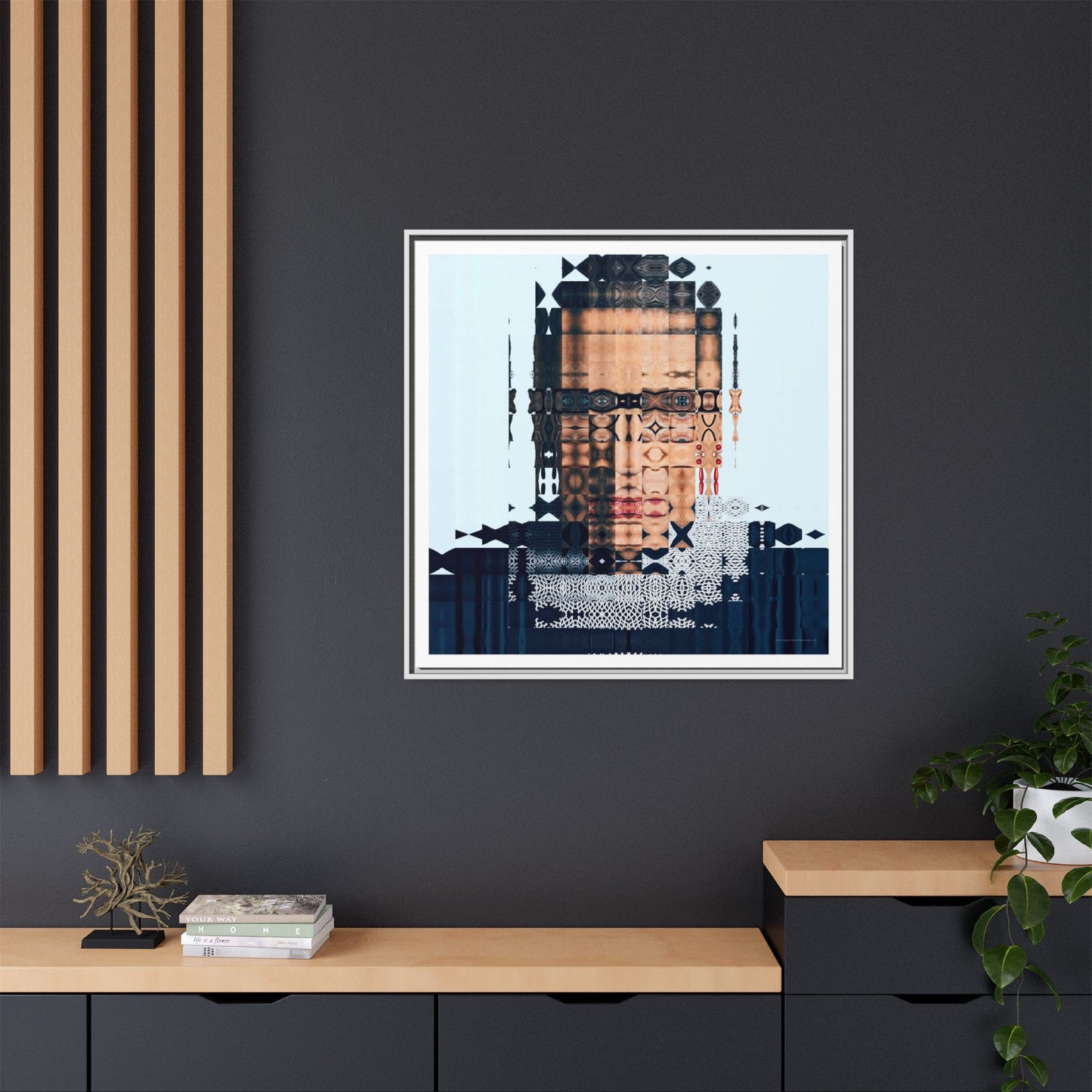 Iconic Feminist, The Notorious RBG, Ruth Bader Ginsburg Abstract Portrait Collage Art — Matte Canvas, Framed (Multi-color options)