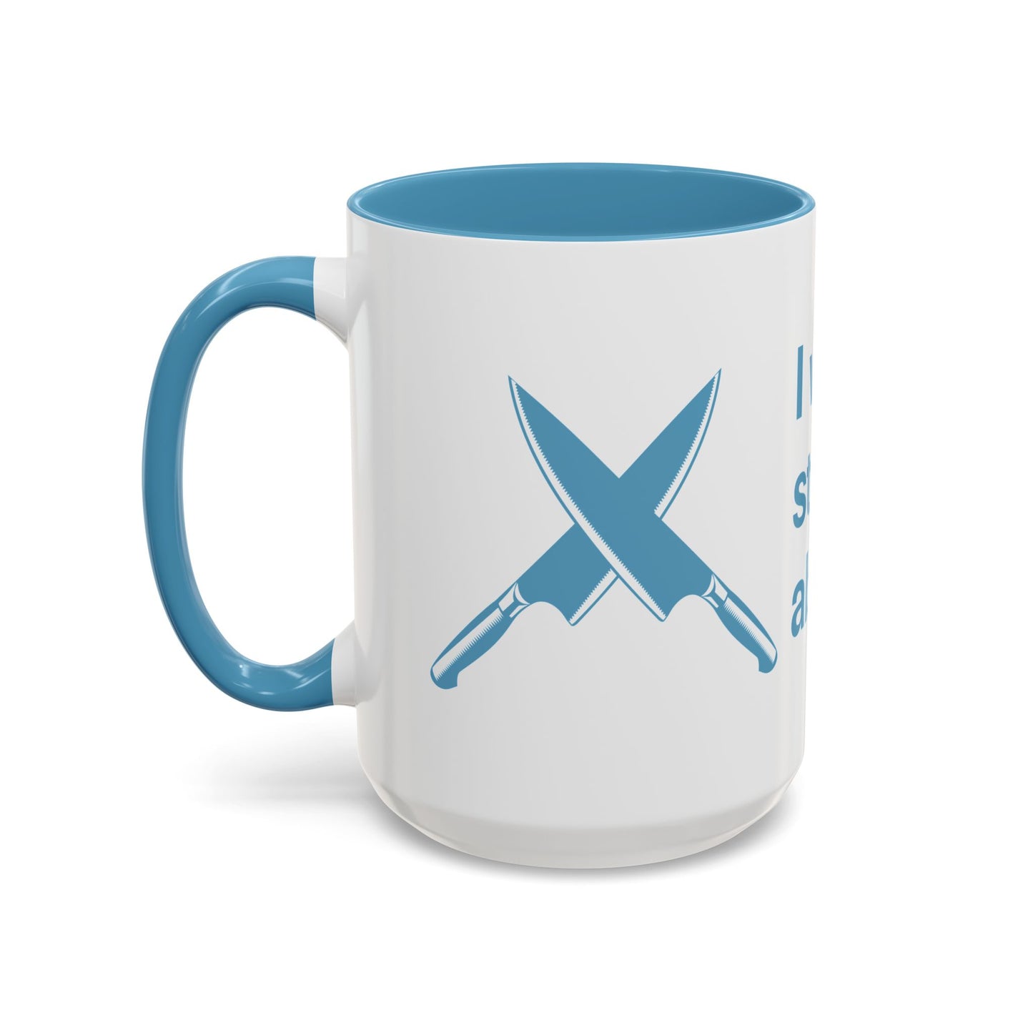 I will never stop worrying about Britney, White with Light Blue Accent Coffee Mug (11, 15oz)