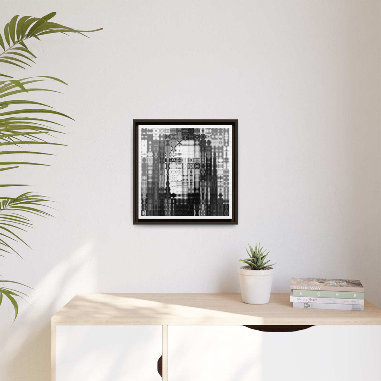 Feminist Icon Gloria Steinem Abstract Portrait Collage Art — Matte Canvas, Framed (Multi-color options)