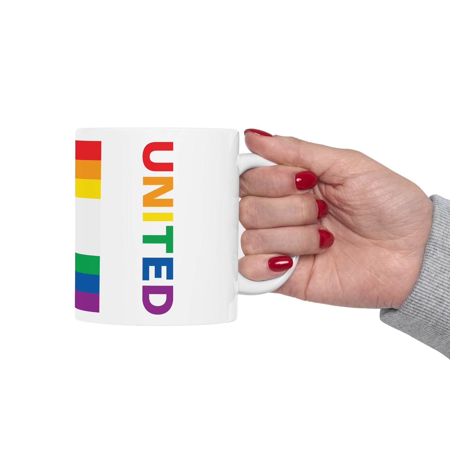 Missouri Rainbow Pride Flag "UNITED" Ceramic Mug