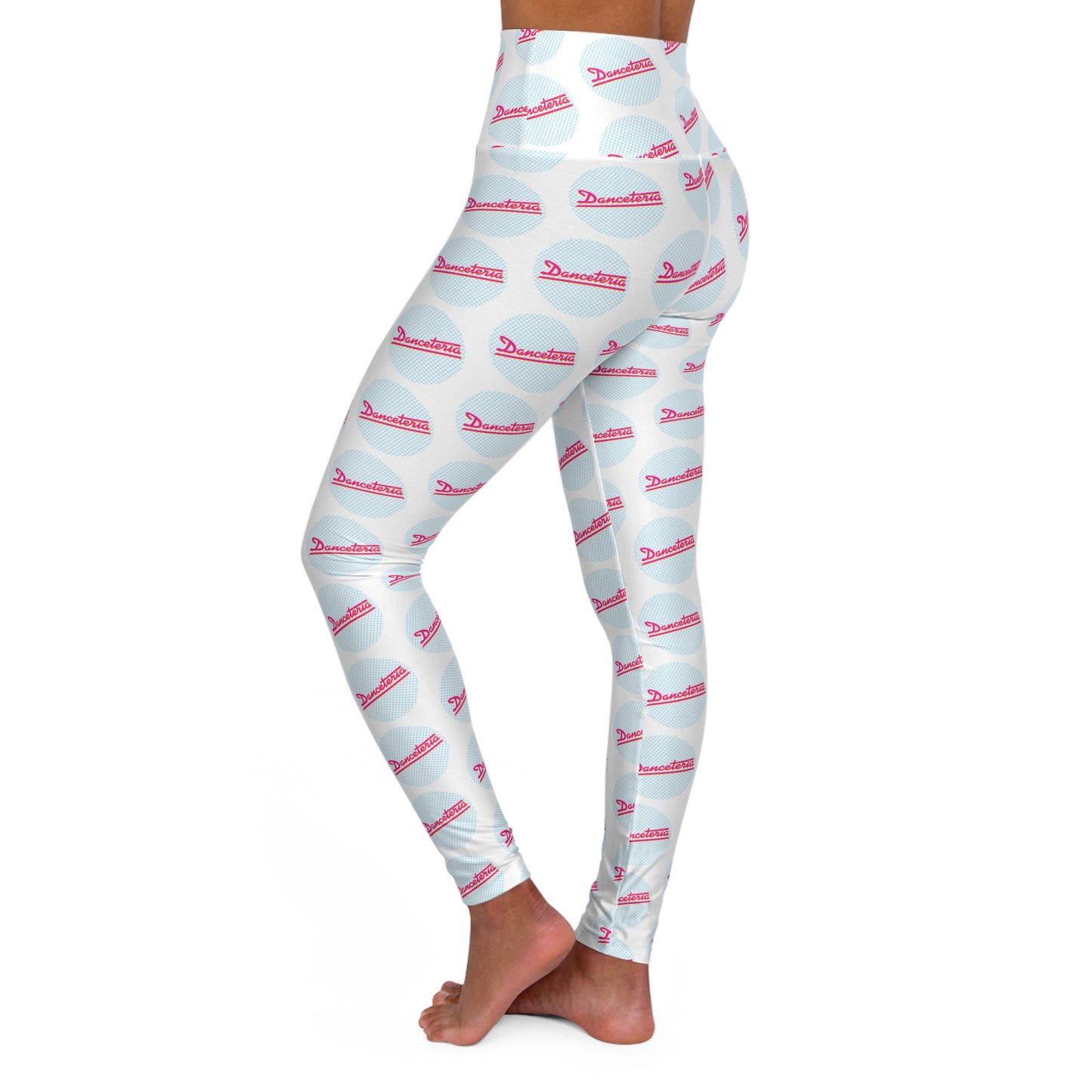 Danceteria High Waisted Yoga Leggings, All Over Print Deco