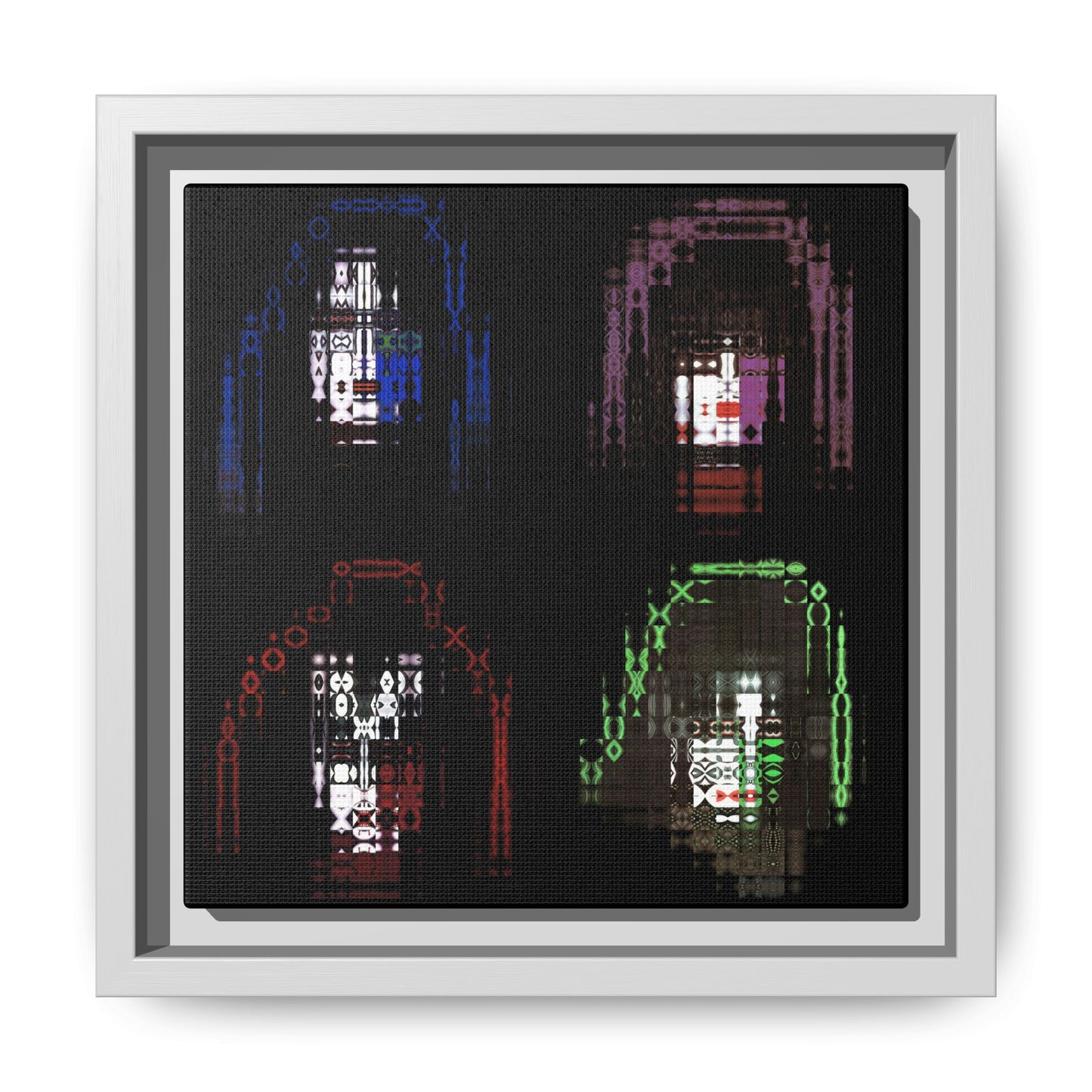 Knights In Satan's Service, Band Portrait Collage Art — Matte Canvas, Framed (Multi-color options)