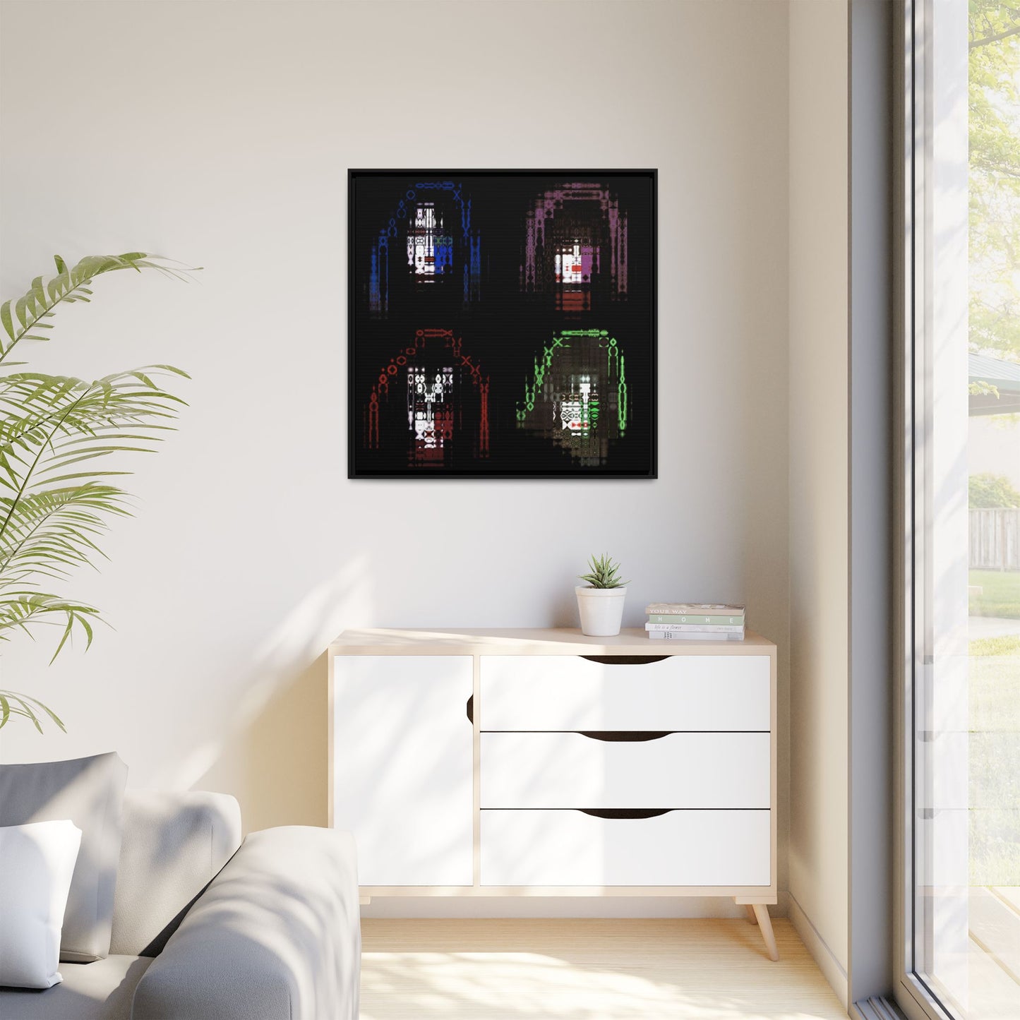 Knights In Satan's Service, Band Portrait Collage Art — Matte Canvas, Framed (Multi-color options)