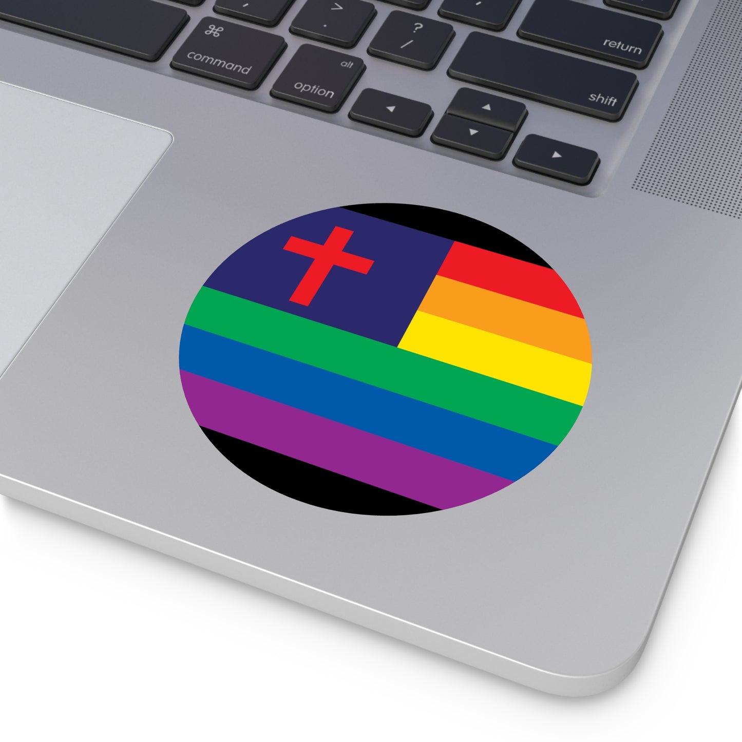 Christian Queer Pride Flag Vinyl Sticker