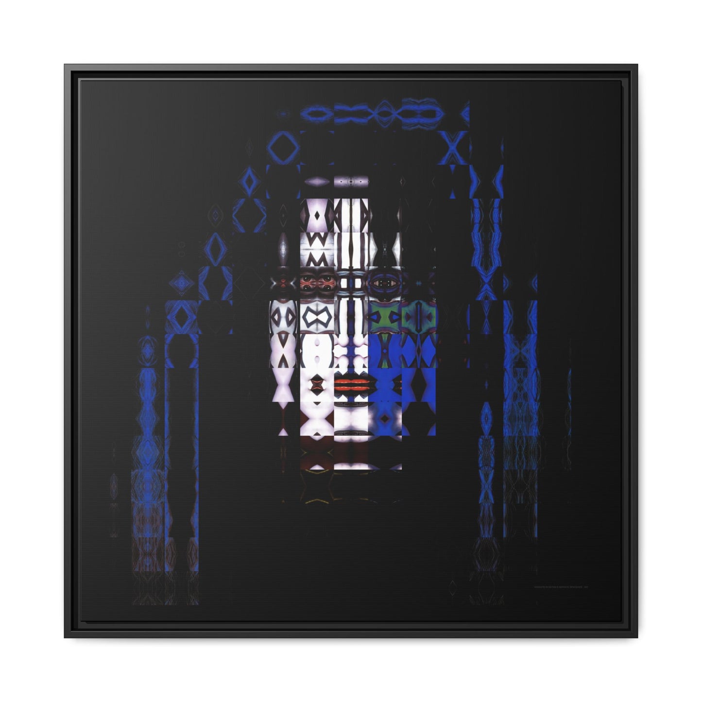 Knights In Satan's Service, SpaceAce Abstract Portrait Collage Art — Matte Canvas, Framed (Multi-color options)