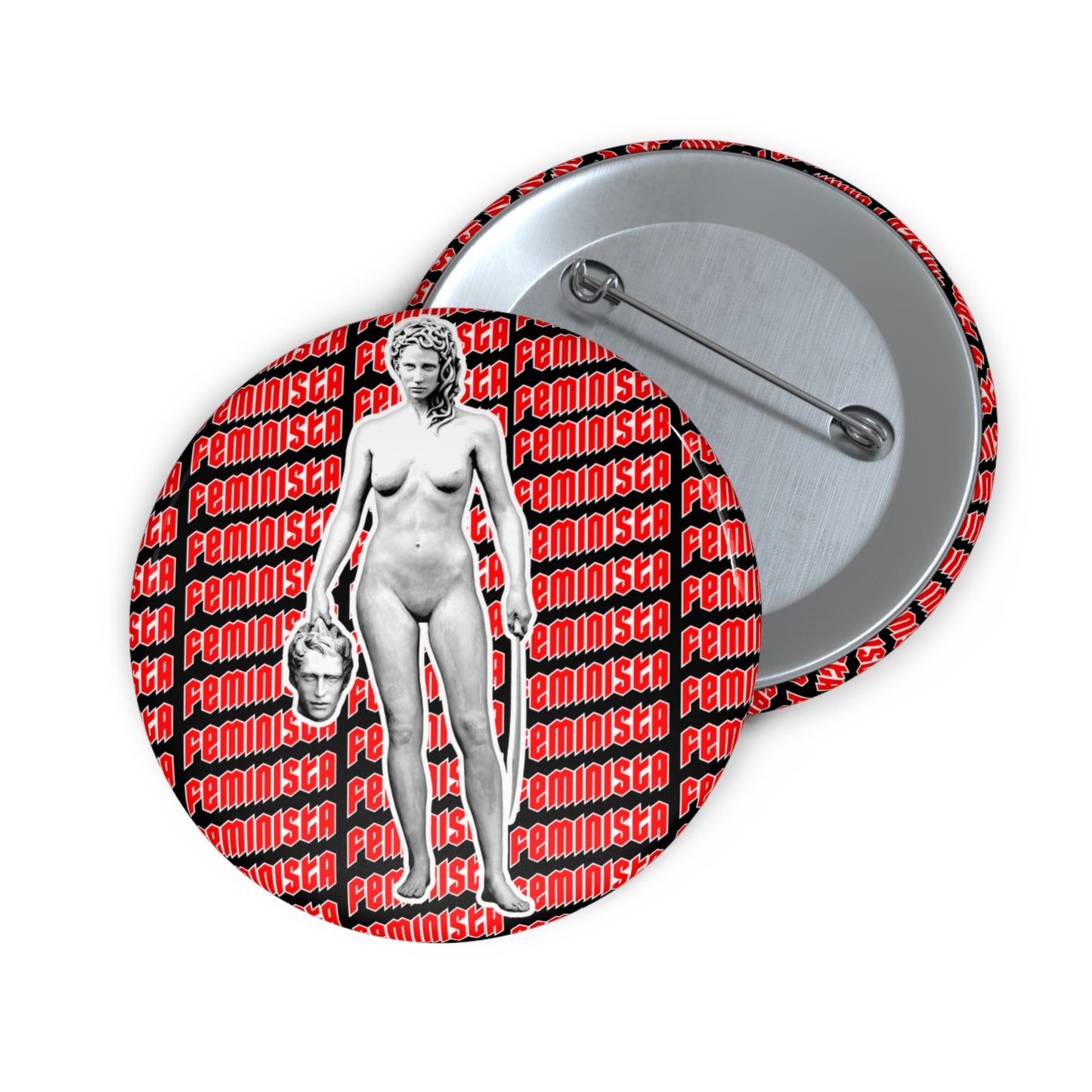 FEMINISTA Medusa Activism Pin Button