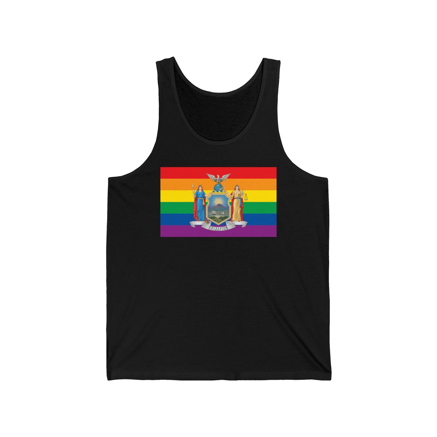 New York Rainbow Pride Flag Jersey Tank
