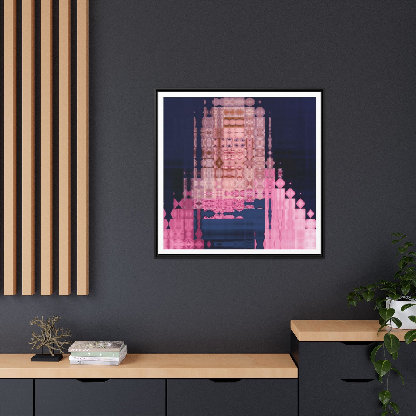 Iconic Big Blonde Wig Energy: Queen of Country Abstract Portrait Collage Art — Matte Canvas, Framed (Multi-color options)