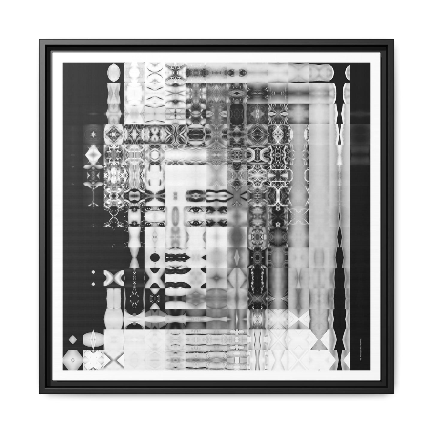 Strike-a-Pose Pop Icon Abstract Portrait Collage Art — Matte Canvas, Framed (Multi-color options)