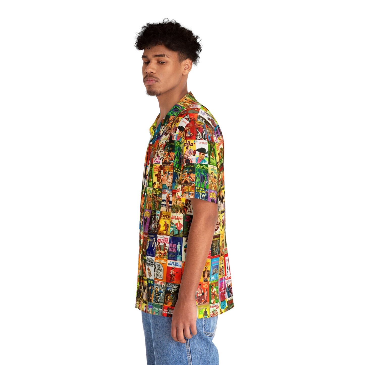 Mid-Century Gay Pulp Fiction Hawaiian Style Shirt