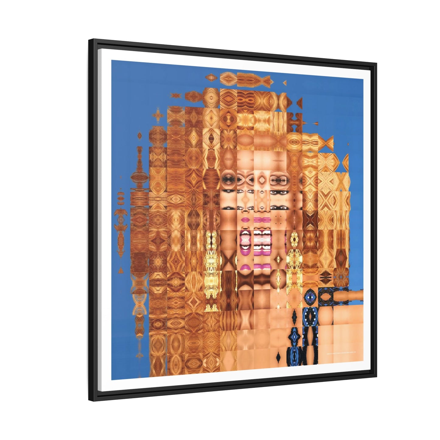 America's Most Iconic Glamazon Drag Queen Abstract Portrait Collage Art — Matte Canvas, Framed (Multi-color options)