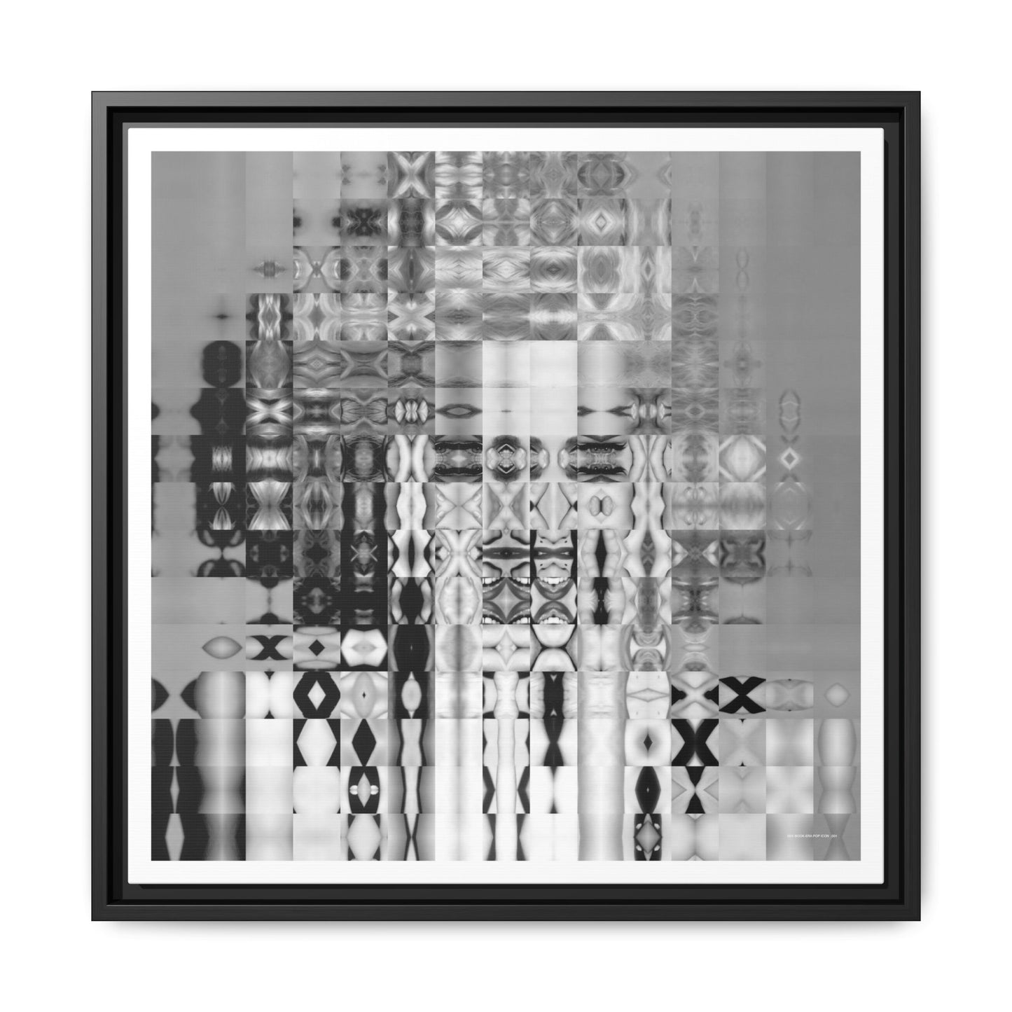 Sex-Book-Era Pop Icon Abstract Portrait Collage Art — Matte Canvas, Framed (Multi-color options)