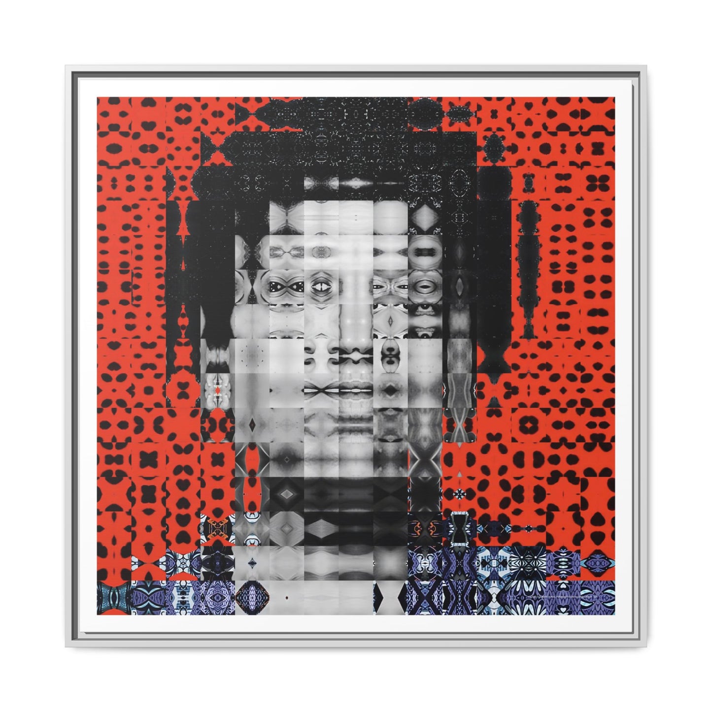 Iconic Foundational Feminist icon Audre Lorde Abstract Portrait Collage Art — Matte Canvas, Framed (Multi-color options)