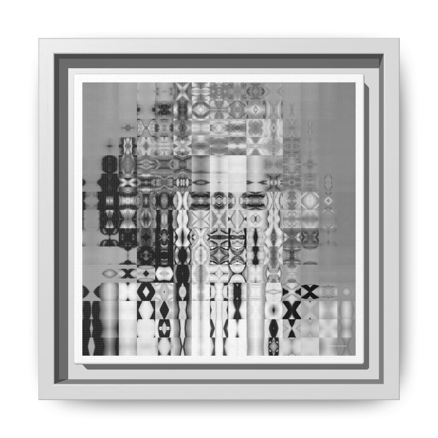Sex-Book-Era Pop Icon Abstract Portrait Collage Art — Matte Canvas, Framed (Multi-color options)